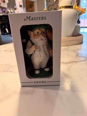 Masters White and Green Golf Gnome Collector Figurine